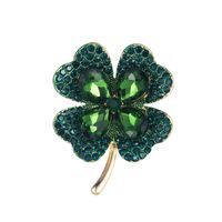 Fashion Four Leaf Clover Alloy Plating Rhinestones Women's Brooches main image 6