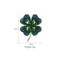 Fashion Four Leaf Clover Alloy Plating Rhinestones Women's Brooches main image 3