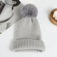 Unisex Simple Style Solid Color Pom Poms Crimping Wool Cap sku image 3