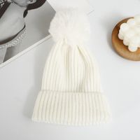 Unisex Simple Style Solid Color Pom Poms Crimping Wool Cap sku image 7