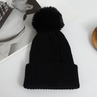 Unisex Simple Style Solid Color Pom Poms Crimping Wool Cap sku image 6