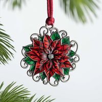 Weihnachten Mode Blume Eisen Gruppe Hängende Ornamente sku image 4