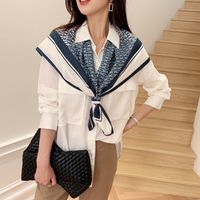 Women's Fashion Geometric Satin Silk Scarves main image 3