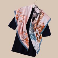 Women's Fashion Geometric Satin Silk Scarves sku image 11