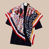 Women's Fashion Geometric Satin Silk Scarves sku image 13