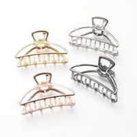 Fashion Solid Color Alloy Plating Hair Claws 1 Piece main image 2