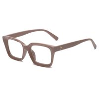 Simple Style Solid Color Pc Square Patchwork Full Frame Optical Glasses sku image 2
