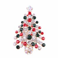 Fashion Christmas Tree Elk Alloy Plating Rhinestones Women's Brooches sku image 40