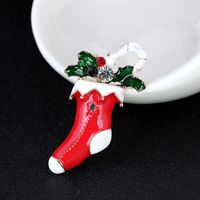 Fashion Christmas Tree Elk Alloy Plating Rhinestones Women's Brooches sku image 7