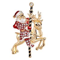 Fashion Christmas Tree Elk Alloy Plating Rhinestones Women's Brooches sku image 33