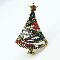 Fashion Christmas Tree Elk Alloy Plating Rhinestones Women's Brooches sku image 17