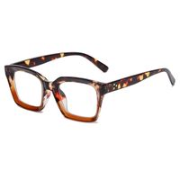 Simple Style Color Block Leopard Pc Cat Eye Full Frame Optical Glasses sku image 5
