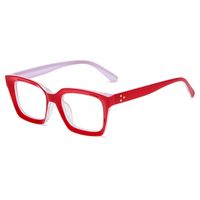 Simple Style Solid Color Pc Square Patchwork Full Frame Optical Glasses sku image 4