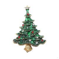 Fashion Christmas Tree Elk Alloy Plating Rhinestones Women's Brooches sku image 11