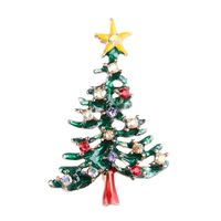 Fashion Christmas Tree Elk Alloy Plating Rhinestones Women's Brooches sku image 12