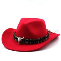 Women's Vintage Style Solid Color Flat Eaves Fedora Hat main image 4