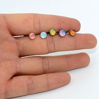 1 Piece Tongue Rings Simple Style Gradient Color 304 Stainless Steel Resin Polishing Tongue Rings main image 5