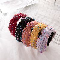 Retro Knot Four-sided Bomb Inlay Beads Hair Band 1 Piece main image 1
