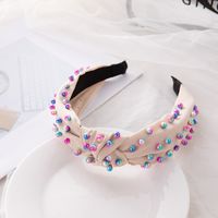 Retro Knot Four-sided Bomb Inlay Beads Hair Band 1 Piece sku image 8