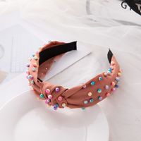 Retro Knot Four-sided Bomb Inlay Beads Hair Band 1 Piece sku image 9