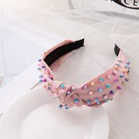 Retro Knot Four-sided Bomb Inlay Beads Hair Band 1 Piece sku image 5