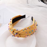 Retro Knot Four-sided Bomb Inlay Beads Hair Band 1 Piece sku image 6