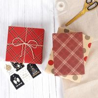 Christmas Fashion Geometric Kraft Paper Festival Gift Wrapping Supplies main image 2