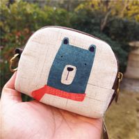 Women's Animal Cotton And Linen Zipper Coin Purses sku image 2