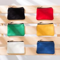 Women's Solid Color Canvas Zipper Coin Purses main image 1