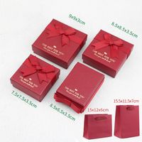 Fashion Letter Bow Knot Paper Jewelry Packaging Bags 1 Piece sku image 11