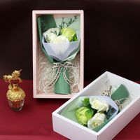 3 Rosen Seifenblumenstrauß Lichter Kreatives Valentinstagsgeschenk Jahrestagsgeschenke sku image 1