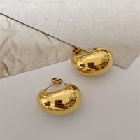 Fashion Solid Color Alloy Plating Women's Earrings 1 Pair sku image 1
