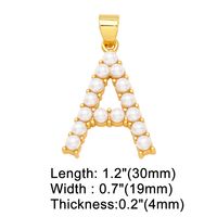 1 Piece Copper Artificial Pearls Letter Simple Style main image 8