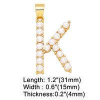 1 Piece Copper Artificial Pearls Letter Simple Style sku image 11