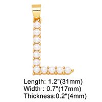 1 Piece Copper Artificial Pearls Letter Simple Style sku image 12