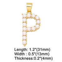 1 Piece Copper Artificial Pearls Letter Simple Style sku image 16