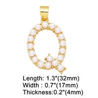 1 Piece Copper Artificial Pearls Letter Simple Style sku image 17