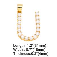 1 Piece Copper Artificial Pearls Letter Simple Style sku image 21