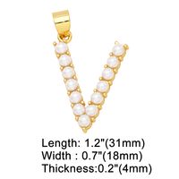 1 Piece Copper Artificial Pearls Letter Simple Style sku image 22