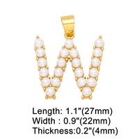 1 Piece Copper Artificial Pearls Letter Simple Style sku image 23