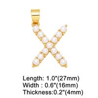 1 Piece Copper Artificial Pearls Letter Simple Style sku image 24