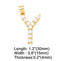 1 Piece Copper Artificial Pearls Letter Simple Style sku image 25