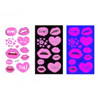 New Valentine's Day Luminous Powder Tattoo Sticker sku image 6