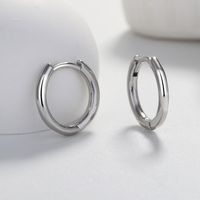 1 Pair Elegant Round Gold Plated Brass Gold Plated Hoop Earrings main image 4