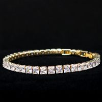 Luxurious Geometric Copper Plating Zircon Women's Bracelets Earrings Necklace sku image 1