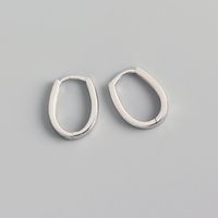 Fashion U Shape Sterling Silver Earrings 1 Pair sku image 2