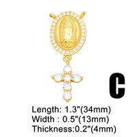 1 Piece Copper Zircon Cross Butterfly Bird main image 3