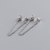 Fashion Heart Shape Sterling Silver Plating Drop Earrings 1 Pair sku image 2