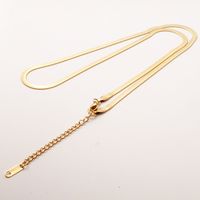 Fashion Solid Color Titanium Steel Plating Necklace 1 Piece sku image 19