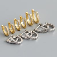 Einfacher Stil Geometrisch Sterling Silber Überzug Ohrringe 1 Paar main image 1